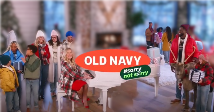 Jennifer Coolidge Old Navy Holiday Ad.

