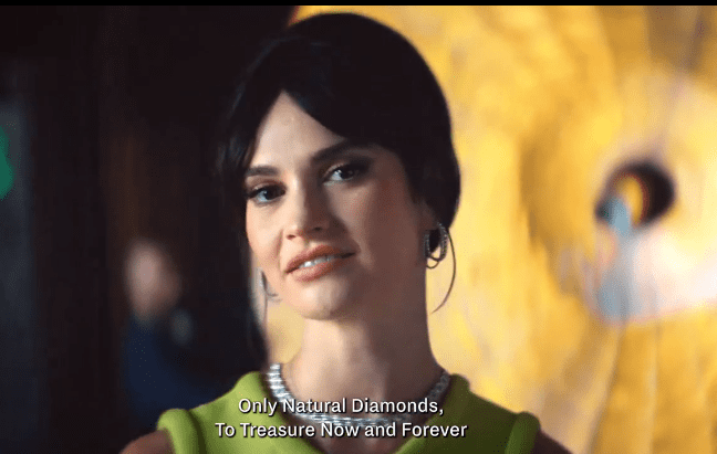 Only Natural Diamonds Commercial Actress 2023: Lily James