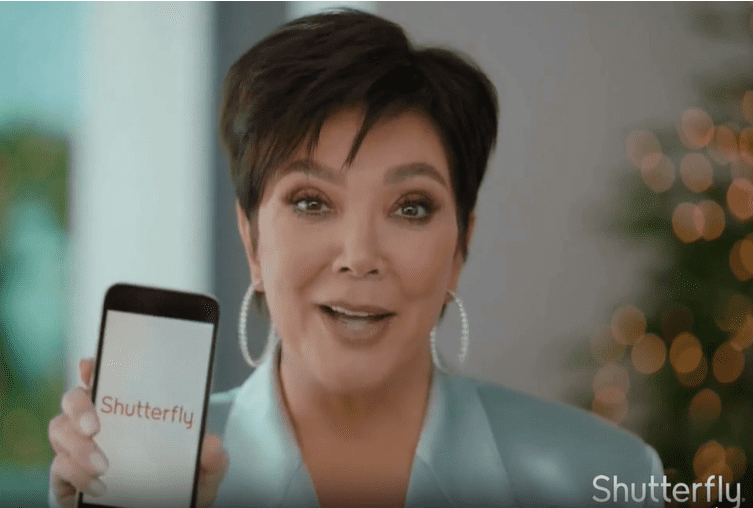 Shutterfly ad Girl Kris Jenner's Appearance in 'Gifting'