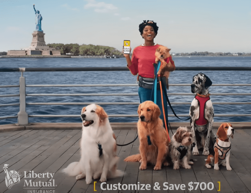 Liberty Mutual Dog Walker Commercial Actress & Script Explained-2023