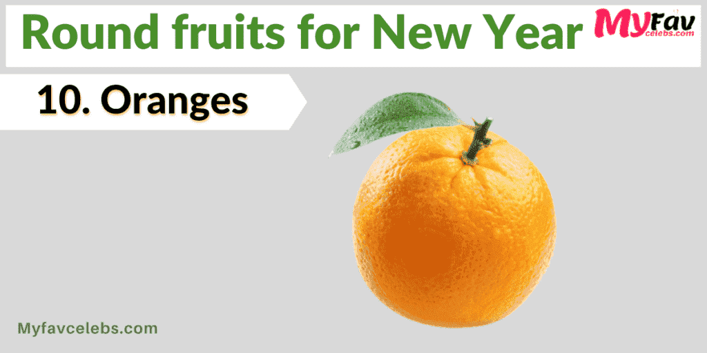 
Oranges: a round shape fruit for new years eve