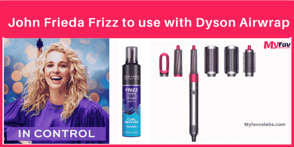 John Frieda Frizz to use with Dyson Airwrap and girl with curly hair