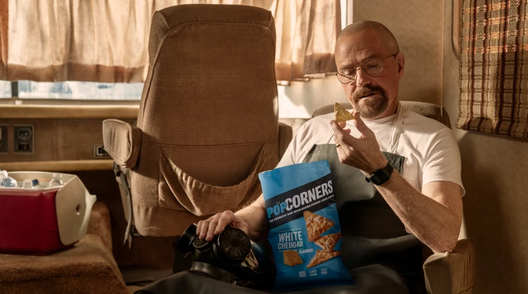 Bryan Cranston in the Popcorners commercial