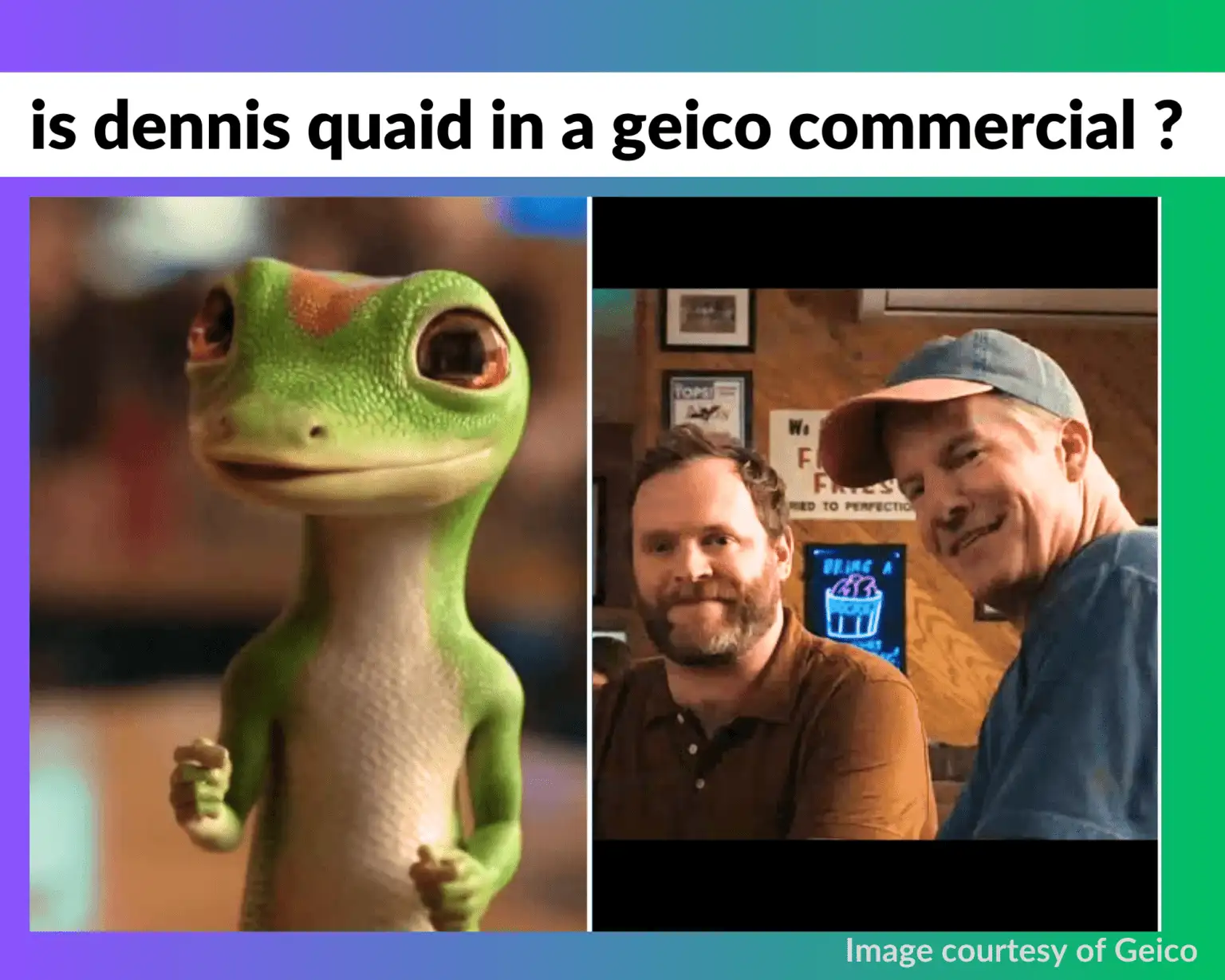 Geico hot wings commercial Actor Is it Dennis Quaid? [2024]