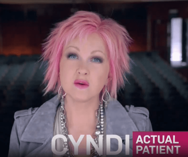 Cosentyx Commercial Actress: Cyndi Lauper