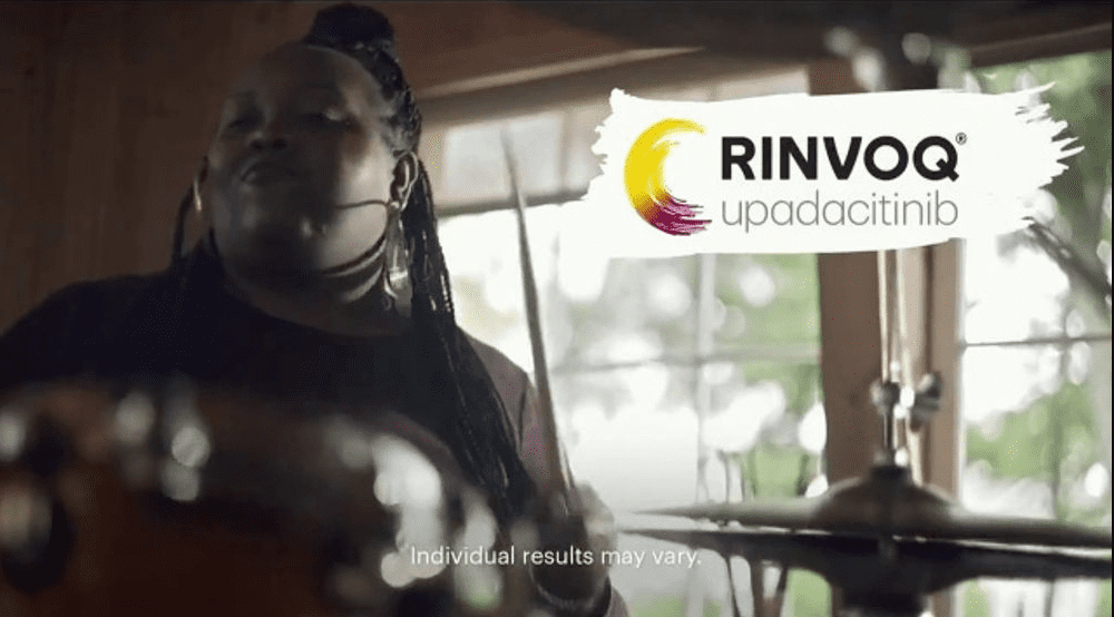 Nicole Sarmiento: The Drummer in the Fishing Rinvoq Ad 